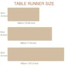 1條芝士布手錶賽跑者紗布波西米亞風格的深米色芝士布手錶賽跑者婚禮新娘淋浴秋季感恩節聖誕節裝飾淺米色