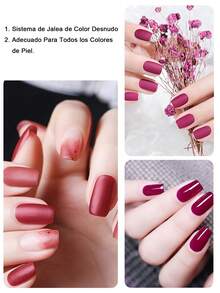 MISS CHEERING 6 Piece Nail Lacquer Set - Premium Manicure Tools, Vibrant Nail Polishes, Professional Gel Manicure, Home Gel Manicure Set, Complete Manicure Set, Includes Phototherapy Gel, Nail Polish Long Lasting Nail Glue - 棕色 - 查看 3
