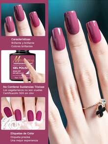 MISS CHEERING 6 Piece Nail Lacquer Set - Premium Manicure Tools, Vibrant Nail Polishes, Professional Gel Manicure, Home Gel Manicure Set, Complete Manicure Set, Includes Phototherapy Gel, Nail Polish Long Lasting Nail Glue - 棕色 - 查看 5