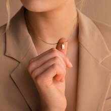 Minimalist Letter Square Necklace, Stainless Steel Gold Plated Box Chain, Delicate Initial Pendant Suitable For Daily Wear Women