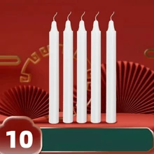 10支/白色蠟燭 - 白色 - 查看 1