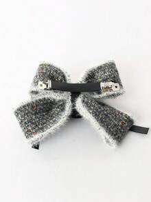 1 件装绒布发夹大号蓬松毛绒发爪夹冬季发夹复古优雅发爪夹