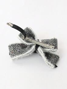 1 件装绒布发夹大号蓬松毛绒发爪夹冬季发夹复古优雅发爪夹