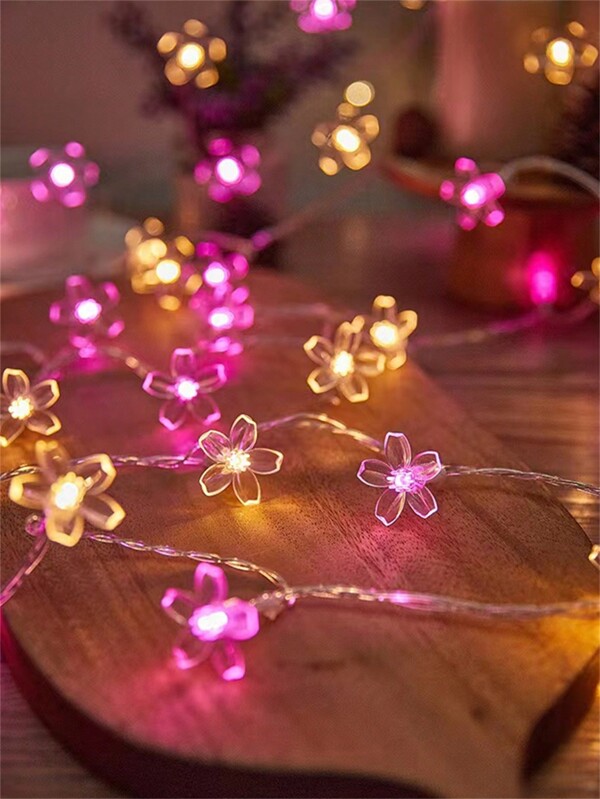 1pc Cherry Blossom Led String Light With 10/20/30 Leds, Available In 2/3/4.5m Length, Ideal For Room Decoration, Spring Atmosphere, Festival Decoration, Wedding Proposal, Party Decorations And Other Occasions