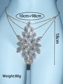 1 件時尚女式水鑽身體鏈,海灘比基尼首飾