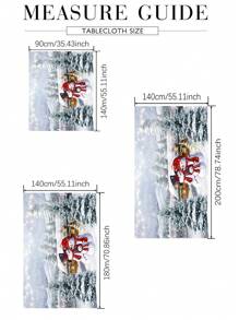 1 Miếng Mẫu giáng sinh In Khăn trải bàn - Nhiều màu - Xem 6