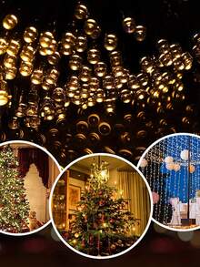 1入組32米/ 300led太陽能戶外裝飾燈串,8種模式,防水,適用於聖誕和新年裝飾 - 彩色 - 查看 9