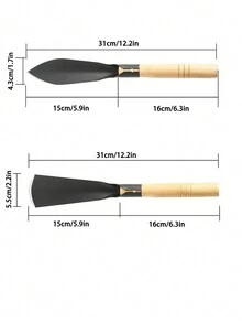 1入雙頭園藝鋼鏟,具尖頭和平頭,適用於挖掘土壤、除草、盆栽、種植、移栽、戶外花園農具