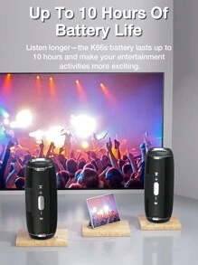 kasinuo Wireless Speakers, Outdoor Portable Subwoofer Speaker BT5.0, Built-in Mic, Waterproof IPX 5, Wireless Speaker, Dual Pairing,1800mAh Battery, 10 Hours Playtime Loud Stereo, 10W, Max20w Booming Bass