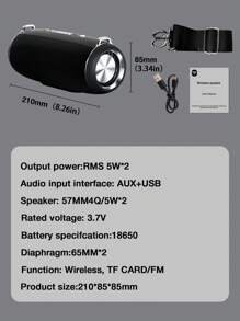 kasinuo Wireless Speakers, Outdoor Portable Subwoofer Speaker BT5.0, Built-in Mic, Waterproof IPX 5, Wireless Speaker, Dual Pairing,1800mAh Battery, 10 Hours Playtime Loud Stereo, 10W, Max20w Booming Bass