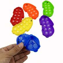 6pcs/set Easter Bunny Ten Frame Math Fidget Pop Toys, Silicon Rabbit Push Bubble Pop Sensory Math Game For Kids - Multicolor - View 4