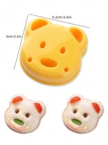 1pc Lovely Bear Shaped Sandwich Bread Mold, Baking Diy 3d Breakfast Making Tool For Family