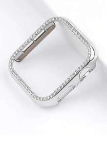 1 件水钻镂空设计电镀表壳适用于 Apple Watch Series 10/8/SE - 銀色 - 查看 7