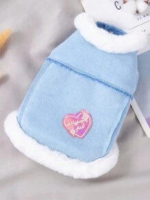 1 件冬季宠物背心，适合小型、迷你和玩具狗和猫 - 柔软、温暖、透气的外套，带按扣 - 藍色 - 查看 8