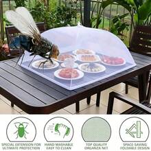 1 件裝食物傘彈出式網狀螢幕食物遮蓋網狀螢幕保護食物罩帳篷圓頂網傘野餐食品保護罩實用通風 - 白色 - 查看 1