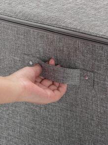 1 件带盖和手柄的拉链衣服织物收纳盒，大容量衣服篮，毯子，被子，玩具，家庭衣柜收纳盒，节省空间的衣柜收纳盒，卧室，家庭，宿舍，卧室配件装饰品装饰节日装饰房间装饰家居装饰卧室装饰礼服裤子鞋子牛仔裤靴子裙子卧室，收纳盒，家庭收纳，女式白色 T 恤，女式黑色裤子，女士冬装，连衣裙， - 灰色 - 查看 6