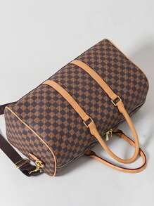 Đa chức năng Dung lượng lớn Túi du lịch Checkered Bàn cờ Checkered Cái túi Túi tote Kẻ sọc Túi xách tay Tay Cái túi Túi thể thao Túi đeo vai Đối với Kỳ nghỉ Ngày lễ Bệnh viện Trở lại Trường Cho nam giới NỮ Học sinh Đi du lịch Cái túi Kẻ sọc - màu nâu - Xem 9