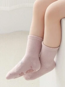 5對組/套潮流水果設計防滑膠圓領襪子幼兒,舒適透氣適合日常穿著 - 彩色 - 查看 7