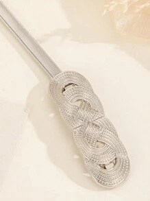 派对 1 件女士时尚弹性腰带，百搭配饰，适合连衣裙、毛衣、外套和裤子，夏季、秋季、万圣节 - 金色 - 查看 5