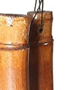 1 Pieza Sonajero De Viento Con Concha De Coco Natural Y Bambú En Tono Claro Para Decoración De Jardín - Color caoba - Ver 4