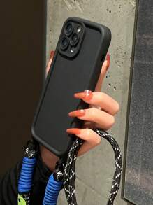 手机饰品 1 件手工编织手机壳带吊带孔（可更换）全方位保护，兼容 iPhone - 彩色 - 查看 3