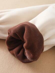 男孩秋/冬季休閒拉鍊長袖外套 - 杏色 - 查看 4