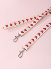 1条涤纶材质清新微风爱心图案宠物牵引绳，适合猫咪和小型犬户外使用（不适合大型犬）。 - 紅色 - 查看 7