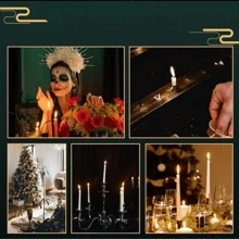 10支/白色蠟燭 - 白色 - 查看 4