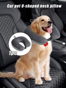 1 件裝寵物泡沫顆粒汽車旅行 U 型枕 - 深灰色 - 查看 1