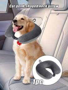 1 件裝寵物泡沫顆粒汽車旅行 U 型枕 - 深灰色 - 查看 2