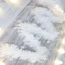 1 Miếng 2m Trắng Cây thông noel Wrapped Trang trí Quán bar Kho hậu cần Khách sạn Giáng sinh Trang trí Lễ cưới Buổi tiệc Ngày lễ Đồ trang trí Mờ Vòng hoa - trắng - Xem 8