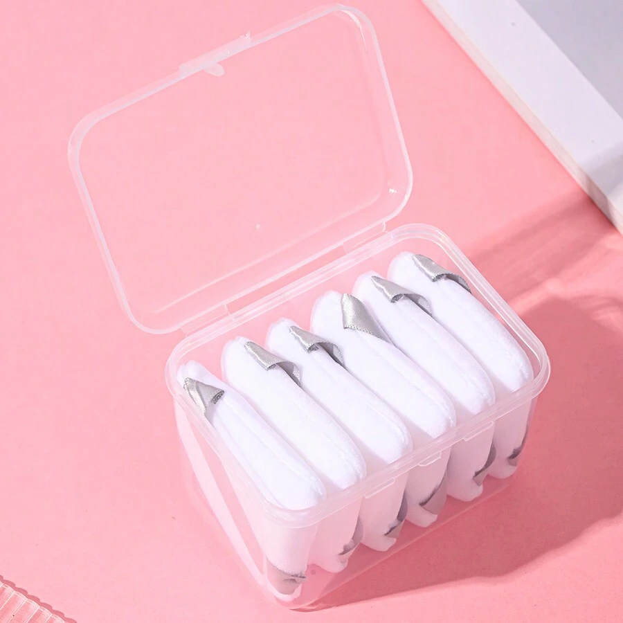 6 Paquetes De Aplicadores De Polvo En Tamaño Grande - Blanco - Ver 1