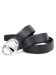 caivektine 1條潮流男士皮帶,簡約拼接自動扣商務休閒時尚皮帶,男士皮革皮帶