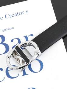 caivektine 1條潮流男士皮帶,簡約拼接自動扣商務休閒時尚皮帶,男士皮革皮帶