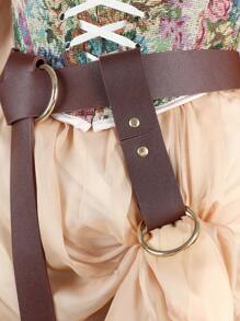 2 件棕色中世纪骑士风格服装腰带配件 - 棕色 - 查看 2