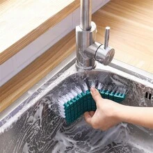 1 件可彎曲硬毛清潔刷,硬毛角刷,浴室洗手台清潔刷,角落清潔刷
