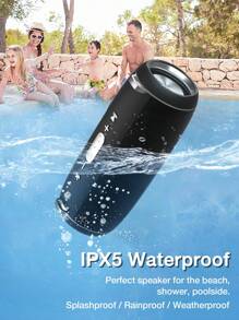 kasinuo Wireless Speakers, Outdoor Portable Subwoofer Speaker BT5.0, Built-in Mic, Waterproof IPX 5, Wireless Speaker, Dual Pairing,1800mAh Battery, 10 Hours Playtime Loud Stereo, 10W, Max20w Booming Bass