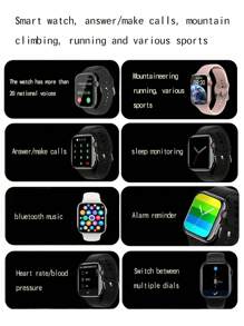 Eytlptoc 2024 年新款智能手表，触摸屏，男女通用时尚运动款，接听/拨打电话，多拨盘开关，日历闹钟，跑步，徒步旅行，各种运动，睡眠，相机，适用于 Android/IOS 手机 - 銀色 - 查看 11