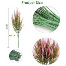 5束粉紫色薰衣草人造花 - 粉色 - 查看 2