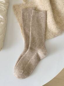 3 pares de calcetines de tobillo holgados y cálidos de unicolor para mujer, clásicos a juego, para otoño e invierno