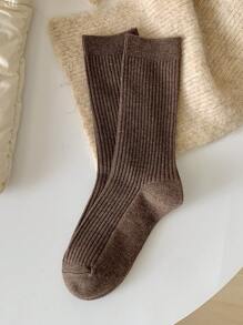 3 pares de calcetines de tobillo holgados y cálidos de unicolor para mujer, clásicos a juego, para otoño e invierno