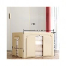 1 Miếng Vải Oxford Quần áo Hộp trữ , Nhà  Tủ Quần áo Hộp đựng - Xám - Xem 5