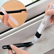 1入窗槽清潔刷帶塵盤,縫隙刷,槽刷,適用於空調/地板/浴室/廚房清潔工具