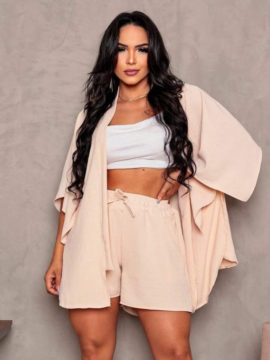 Women Two-piece Outfits - 米色 - 查看 1