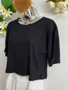 Women Tops - 黑色 - 查看 2