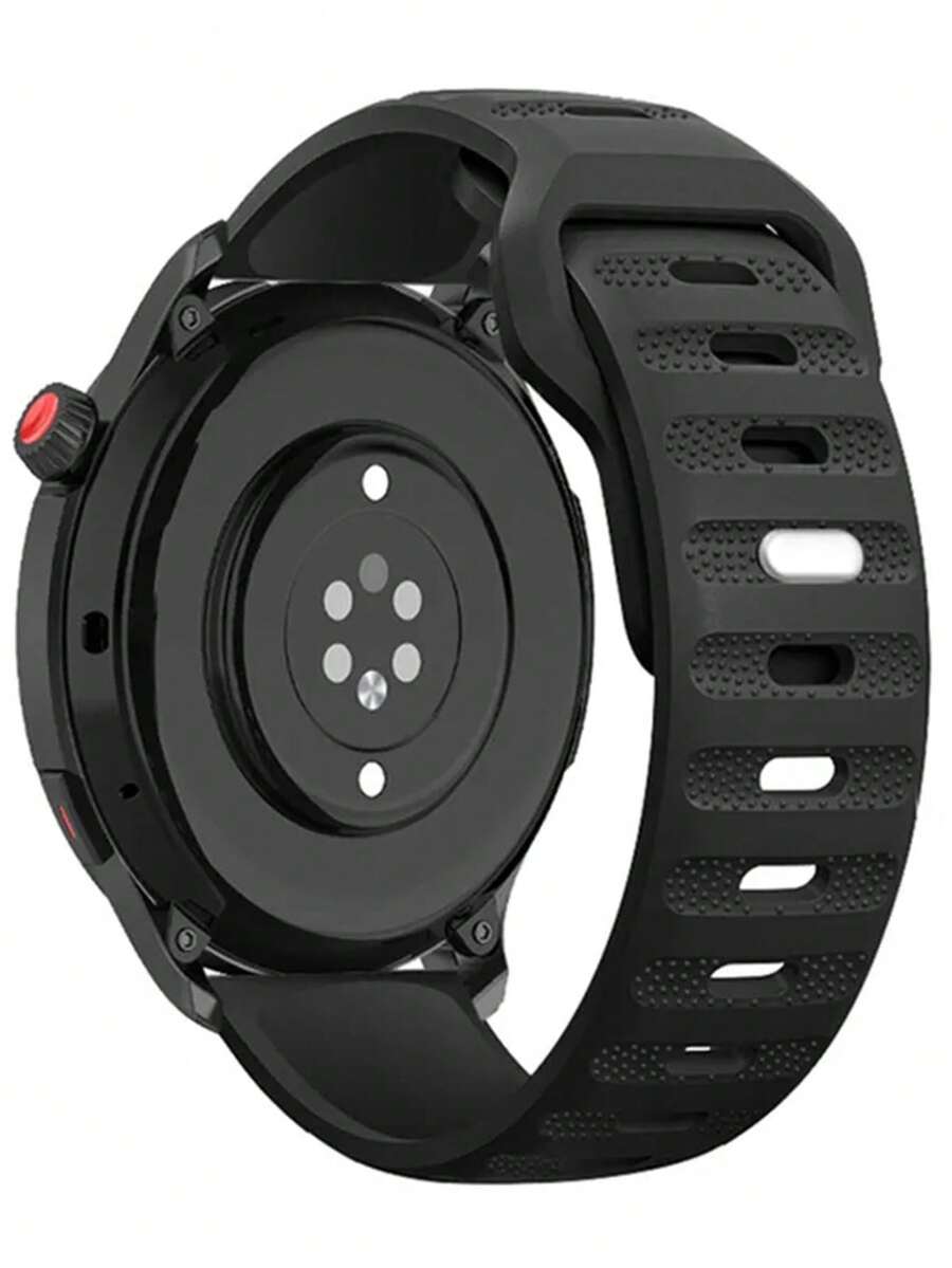 Dây đeo đồng hồ thể thao silicon sọc 1 mảnh 20mm 22mm Unisex Tương thích với dây đeo Samsung Galaxy Watch 6/5/4, Tương thích với Huawei Watch 4/3/GT3-2 Pro Amazfit GTR 4/GTS 4 Phụ kiện dây đeo đồng hồ thông minh mềm mại - màu đen - Xem 1