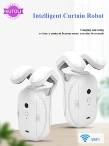 2 Pcs Automatic Open Remote Control For Roman Curtains Track Smart Life APP Control, Add A Gateway To Connect To Alexa, Home,Tuya Smart Wifi Curtain Motor Smart Curtain Robot Curtain Motor Electric, Halloween Gift