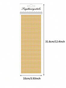 1 Miếng 4MM Vàng Pha lê Tự dính Hình dán Đối với DIY Nội thất ô tô Đồ trang trí - Vàng - Xem 4