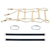 Indoor Climbing Rope Ladder Exercise Equipment For Kids, Plastic Toy Entertainment Climbing Ladder For Kindergarten And Home, Soft And Safe - Beige - View 3