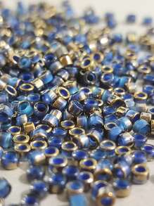 2.5mm 1400 hạt/0.7oz/20g hạt cườm vàng ombre phong cách cổ điển cho vòng tay thêu kiểu Pháp tự làm, vòng cổ, đồ thủ công, quà tặng cho mẹ và bạn bè - Xanh đậm - Xem 2